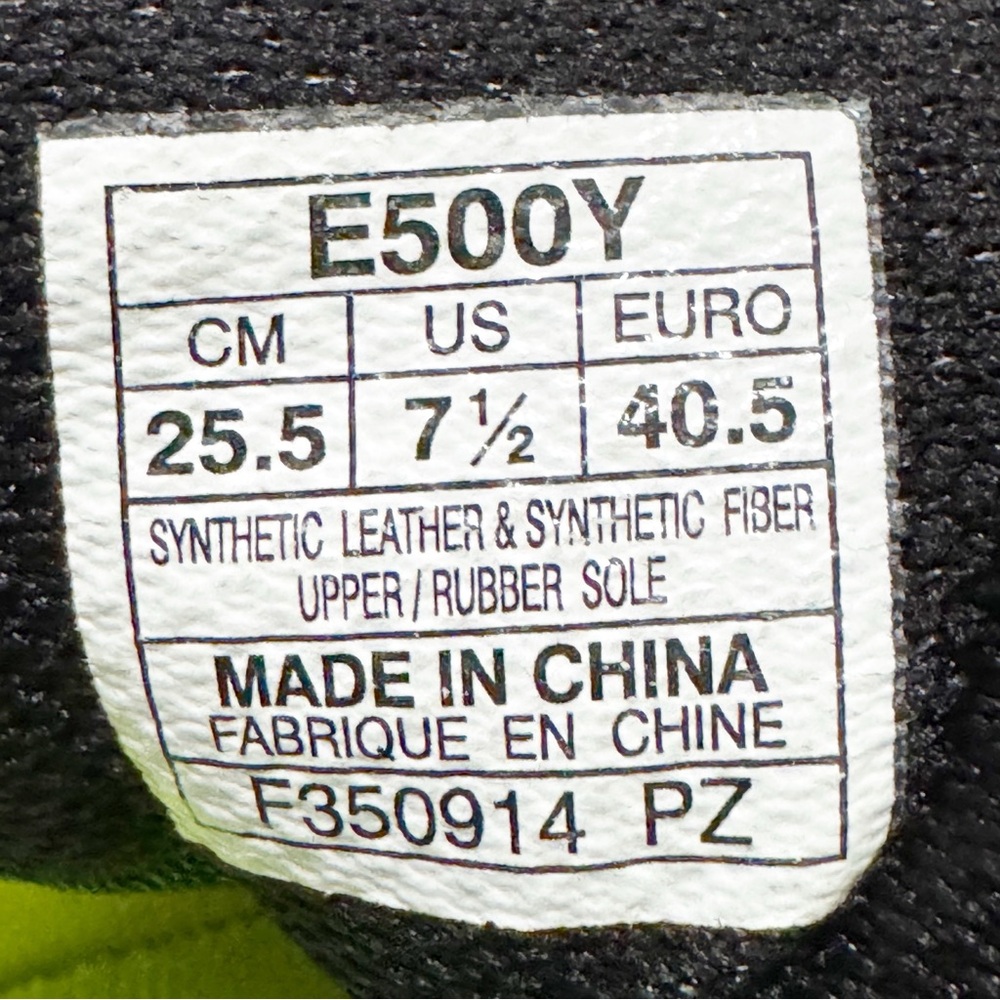 Asics Gel Resolution E500Y Cross Training Shoes Black Yellow 7.5 - Picture 9 of 12